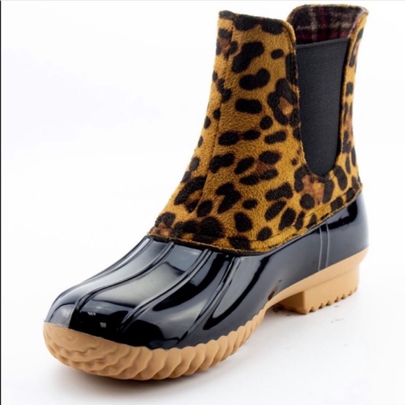 New Nature Duck Leopard Boots SZ 6 - Picture 2 of 4